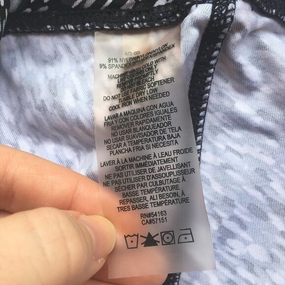 CALVIN KLEIN CK Black Patterned Legging Crop Athletic S Women Cropped Legging - Picture 6 of 7